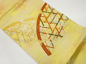 引箔光悦垣模様織出し名古屋帯